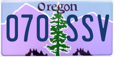 OR license plate 070SSV