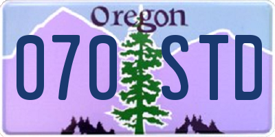 OR license plate 070STD