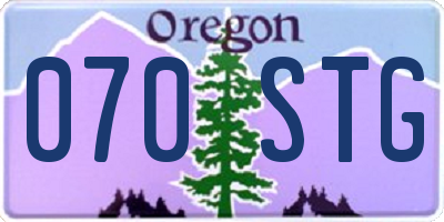 OR license plate 070STG