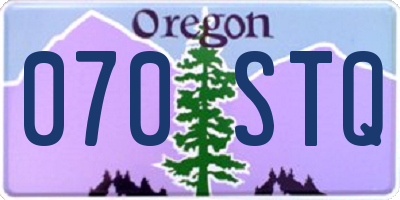 OR license plate 070STQ