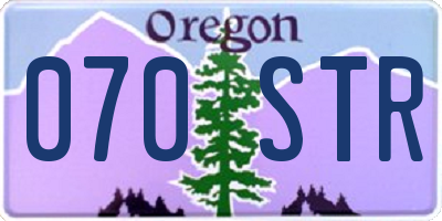 OR license plate 070STR