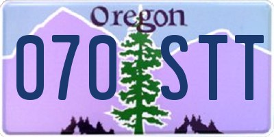 OR license plate 070STT