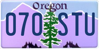 OR license plate 070STU
