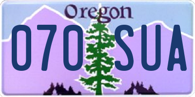 OR license plate 070SUA