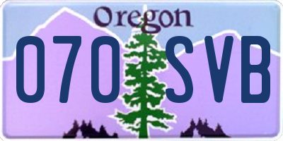 OR license plate 070SVB