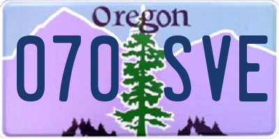 OR license plate 070SVE