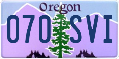 OR license plate 070SVI