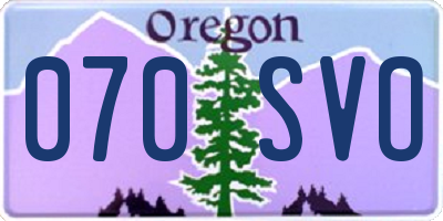 OR license plate 070SVO