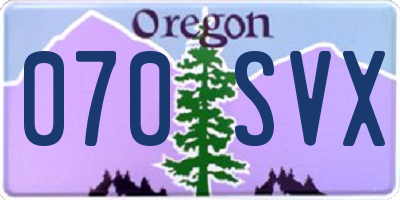 OR license plate 070SVX