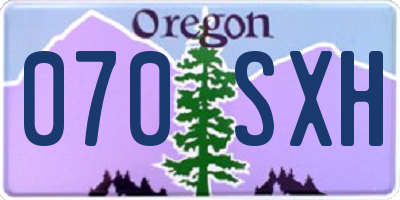 OR license plate 070SXH