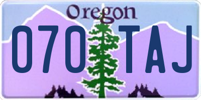 OR license plate 070TAJ