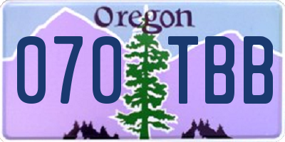 OR license plate 070TBB