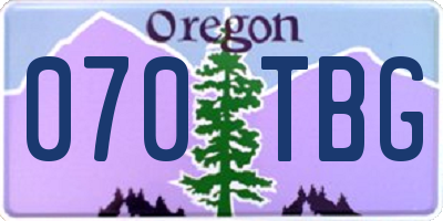 OR license plate 070TBG