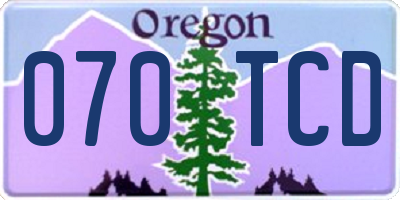 OR license plate 070TCD