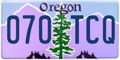 OR license plate 070TCQ