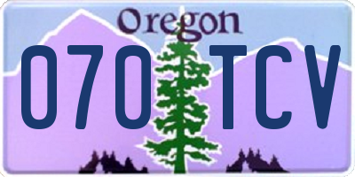 OR license plate 070TCV