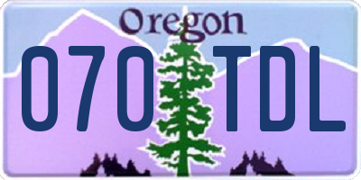 OR license plate 070TDL