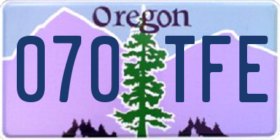 OR license plate 070TFE