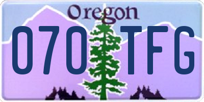 OR license plate 070TFG