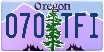 OR license plate 070TFI