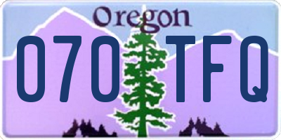 OR license plate 070TFQ