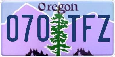 OR license plate 070TFZ