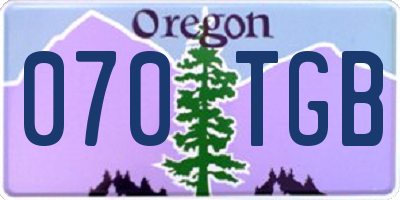 OR license plate 070TGB