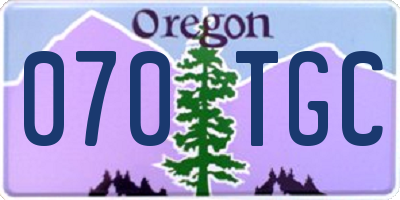 OR license plate 070TGC
