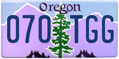 OR license plate 070TGG