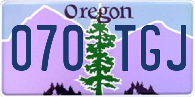OR license plate 070TGJ
