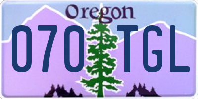 OR license plate 070TGL