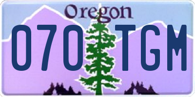 OR license plate 070TGM