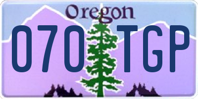 OR license plate 070TGP