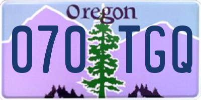 OR license plate 070TGQ
