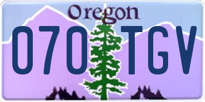 OR license plate 070TGV