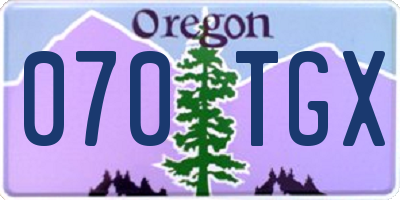 OR license plate 070TGX