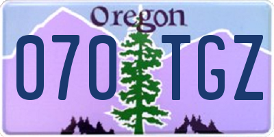 OR license plate 070TGZ