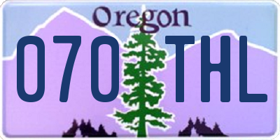 OR license plate 070THL