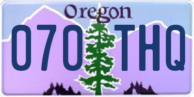 OR license plate 070THQ
