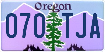 OR license plate 070TJA