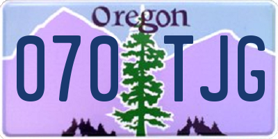 OR license plate 070TJG