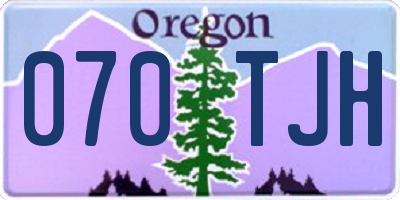 OR license plate 070TJH