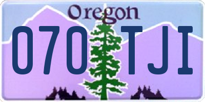 OR license plate 070TJI