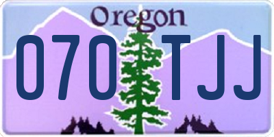 OR license plate 070TJJ