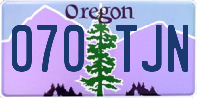 OR license plate 070TJN