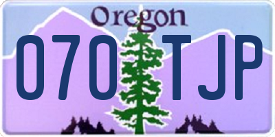 OR license plate 070TJP