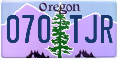 OR license plate 070TJR