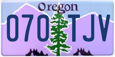OR license plate 070TJV