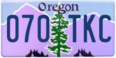 OR license plate 070TKC