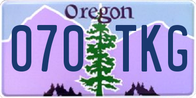 OR license plate 070TKG